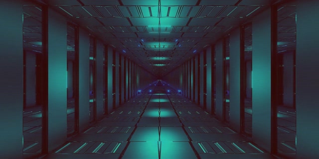 نفق النيون سماوي أزرق شبكة VJLoops 2:1 يونيفيجن 60fps شاشة التوقف