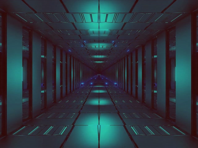 VJLoops نفق النيون أزرق أخضر شبكة 4:3 كلاسيكي 60fps شاشة التوقف