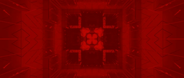 32:9 Ultrawide | 60fps Screensaver - Red Neon Tunnel Pulsating Diamond Vortex VJ Loop