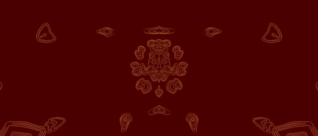 حلقة VJ نفق نيون ماندالا قرمزي كاليدوسكوب 21:9 عريض جداً 60fps شاشة توقف