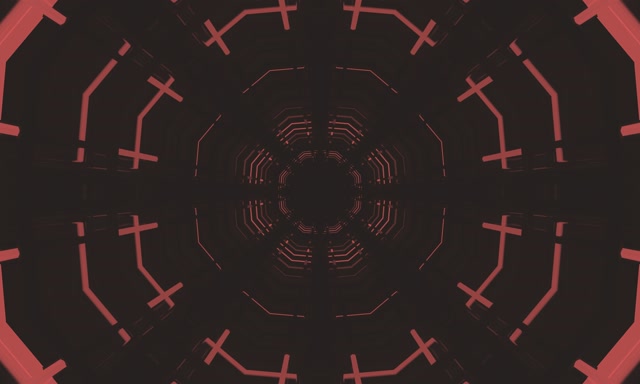 مثمن أحمر نفق نيون Vj Loop 5:3 عريض 60fps شاشة توقف