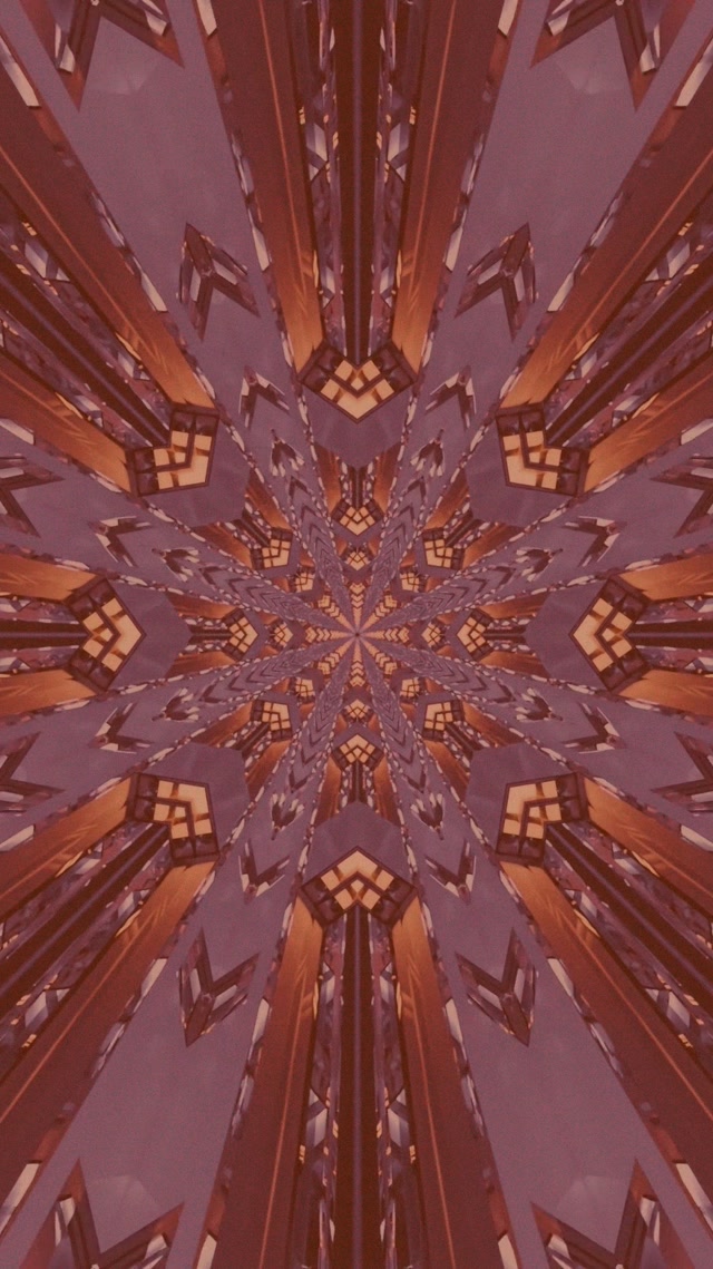 Fractal Kaleidoscope Neon Tunnel 9:16 Reels 60fps VJ Loop Screensaver
