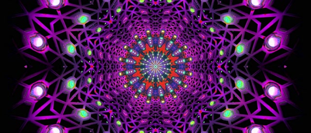Neon Tunnel Fractal Kaleidoscope Burst Vj Loop 21:9 Ultrawide 60fps Screensaver