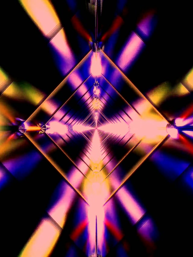 Neon Tunnel Diamond Vortex 3:4 iPad Portrait 60fps VJ Loop Screensaver