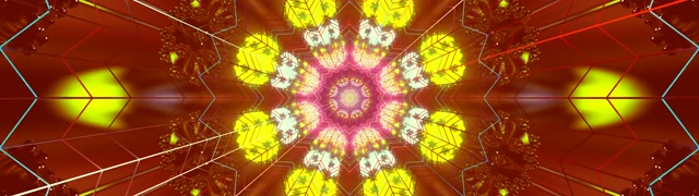 Neon Tunnel Red Kaleidoscope Star Burst 32:9 Super Ultrawide 60fps Screensaver Vj Loop