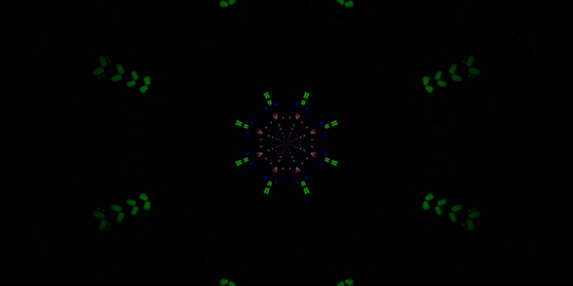 Neon Tunnel Kaleidoscope Burst VJ Loop 2:1 Univisium 60fps Screensaver