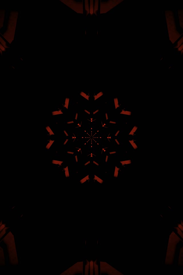 Red Snowflake Neon Tunnel Vj Loop 2:3 Photo Portrait 60fps Screensaver