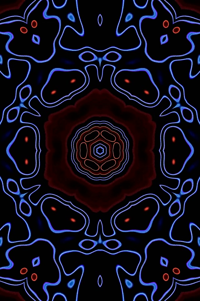 Neon Tunnel Kaleidoscope Bloom 2:3 Photo Portrait 60fps Screensaver Vj Loop