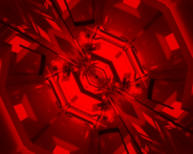 Red Neon Tunnel Spiraling Diamond Vortex VJ Loop 5:4 Industrial 60fps Screensaver