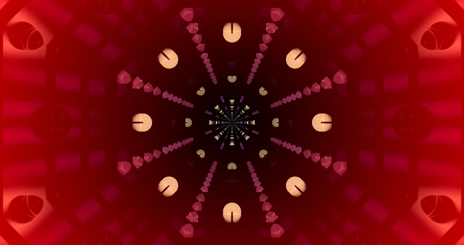 Red Neon Tunnel Motion Background 4K UHD 60FPS Screensaver Laptop