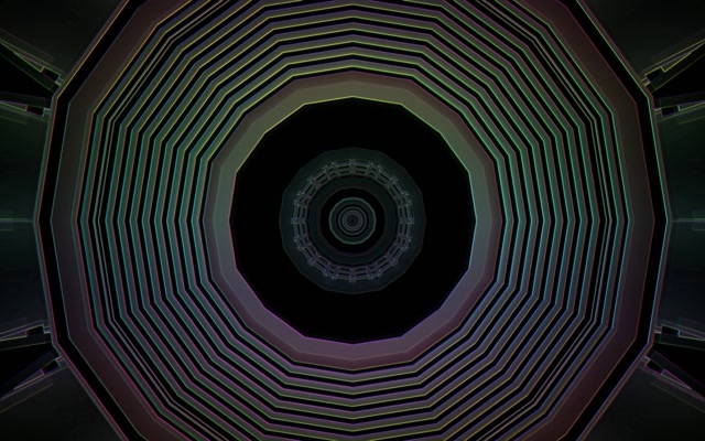 Octagonal Neon Tunnel Vortex Loop 16:10 MacBook 60fps Screensaver