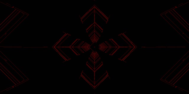 Червена стрелка кръст неонов тунел VJ Loop 2:1 Univisium 60fps Screensaver