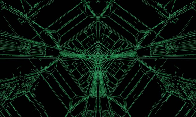 Зелен Neon тунел екранна защита 5:3 широк 60fps VJ Loop PC лаптоп