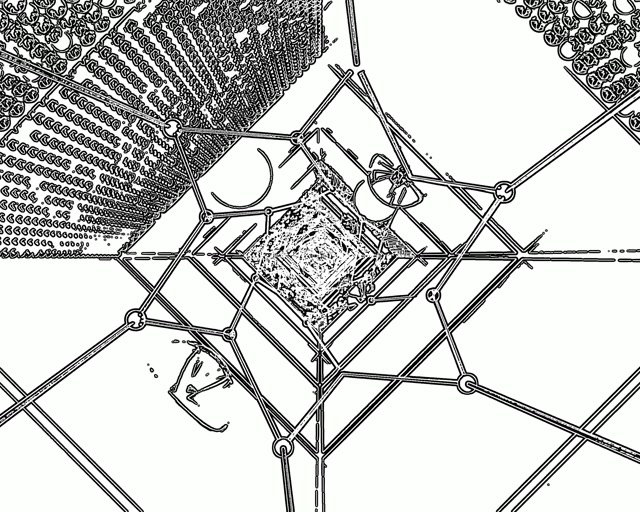 Неон Тунел Wire Mesh 60fps 5:4 industrial Screensaver VJ Loop