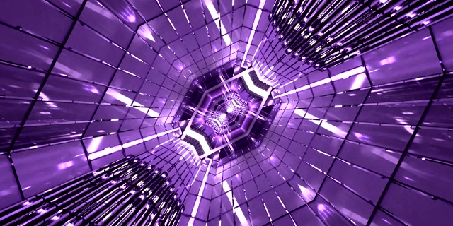 Виолетов Neon Tunnel Скрийнсейвър VJ Loop 60fps 2:1 Univisium скрийнсейвър PC