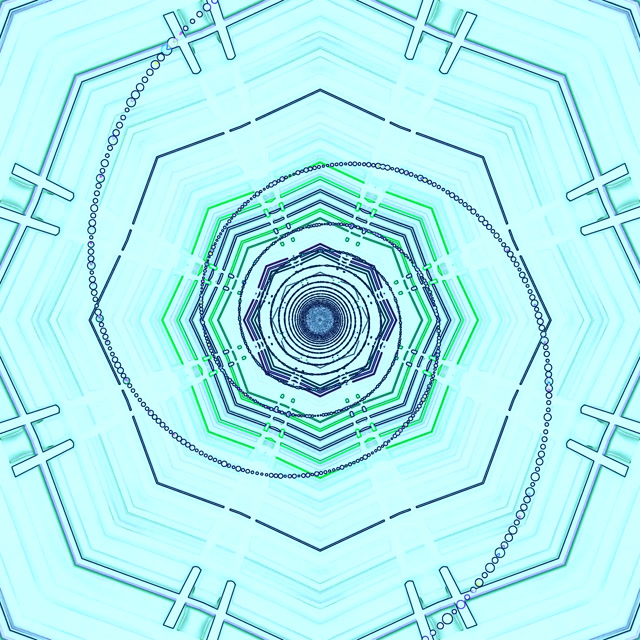 Циан Neon Tunnel Скрийнсейвър 1:1 Квадратен 60fps VJ Loop Скрийнсейвър Windows 11 PC