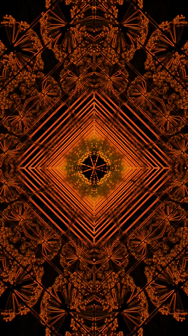 Неонов Тунел Fractal Diamond Vortex 60fps 9:16 Reels Screensaver VJ Loop