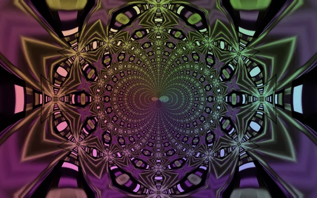 Неонов Тунел Fractal Калейдоскоп VJ Loop 16:10 Macbook 60fps Screensaver