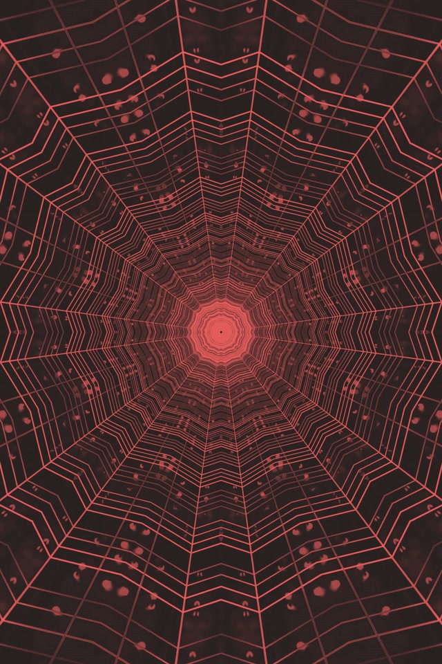 Red Neon Tunnel Spiderweb Vortex Screensaver 2:3 Photo Portrait 60fps Vj Loop