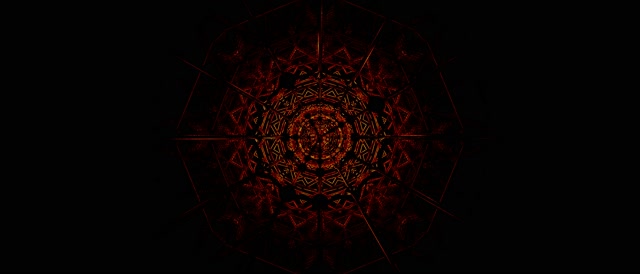 Neon Tunnel Red Fractal Mandala Vj Loop 21:9 Ultrawide 60fps Screensaver