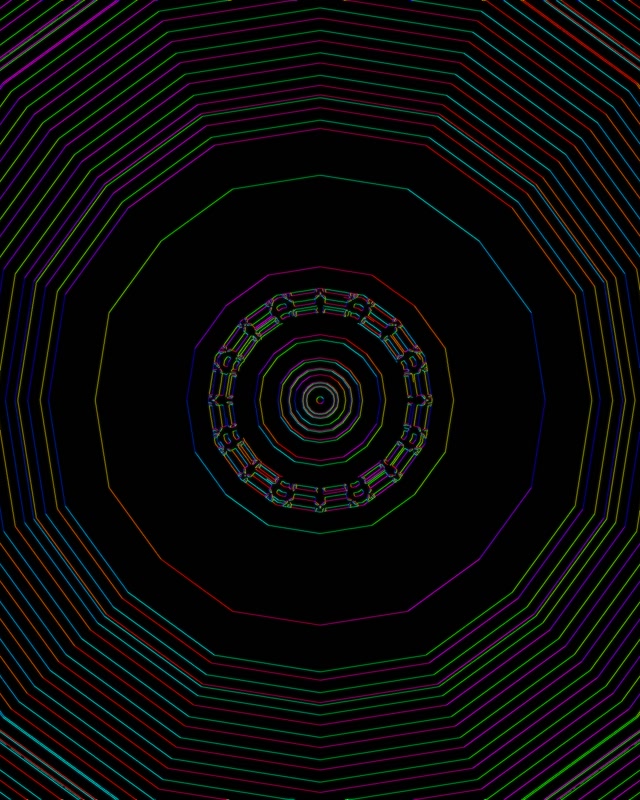 Neon Tunnel Spiraling Vortex VJ Loop 4:5 Instagram 60fps Screensaver