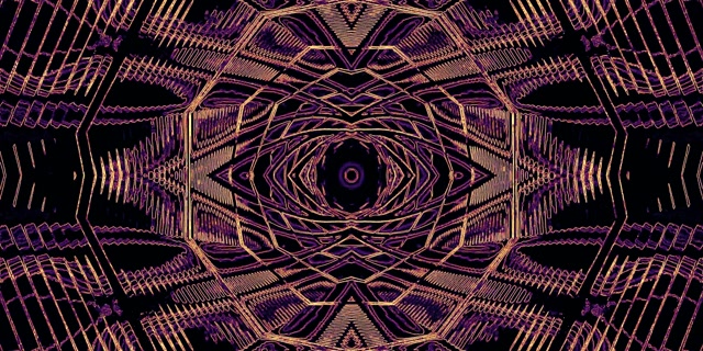 Neon Tunnel Fractal Kaleidoscope 2:1 Univisium 60fps Screensaver Vj Loop