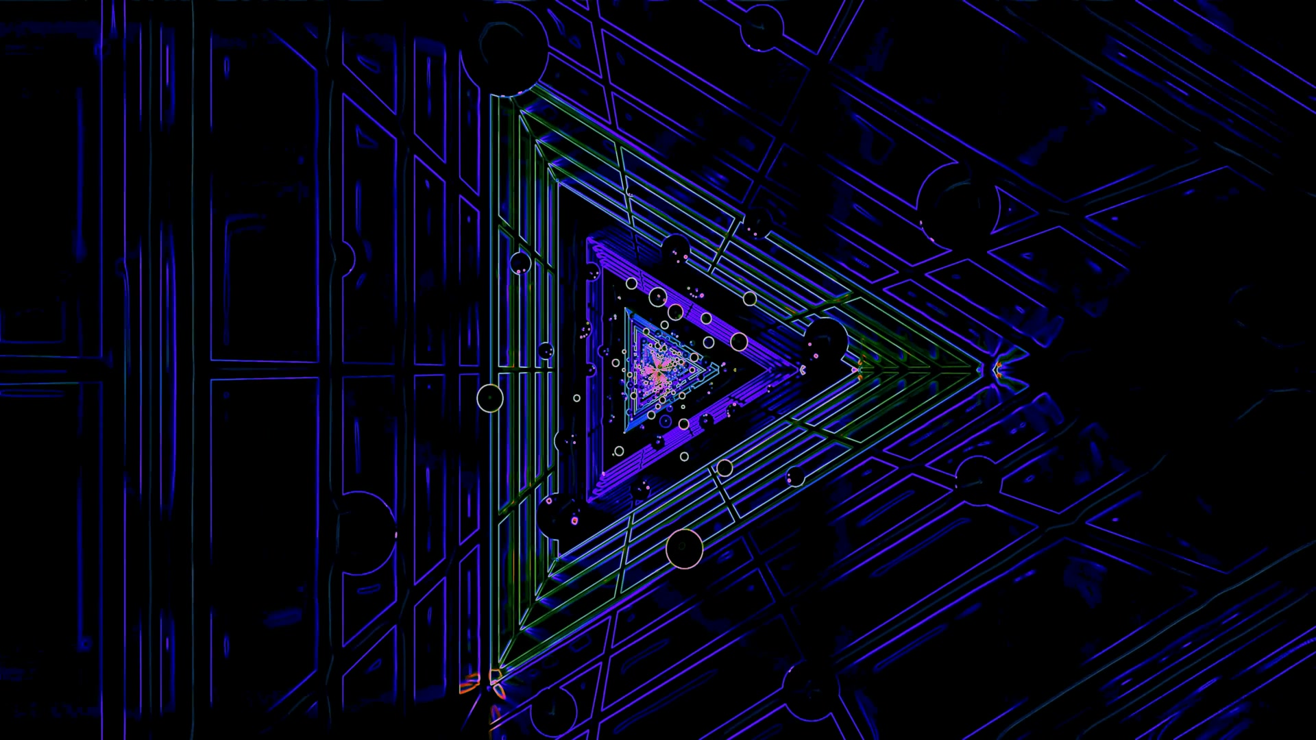 túnel neó triangle circuit porpra blau protector pantalla windows 11 vj bucle 4k uhd 60fps