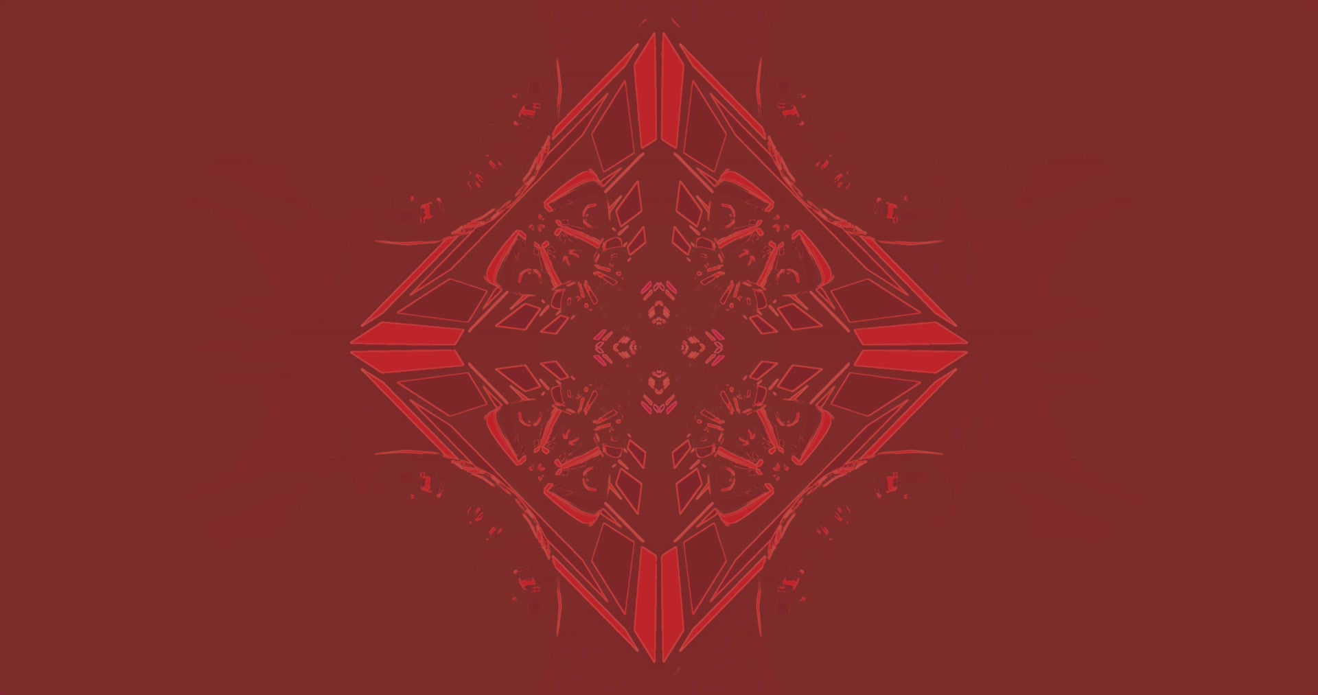 Túnel de Neó Vermell Mandala Protector de pantalla 4K UHD 60fps VJ Loop