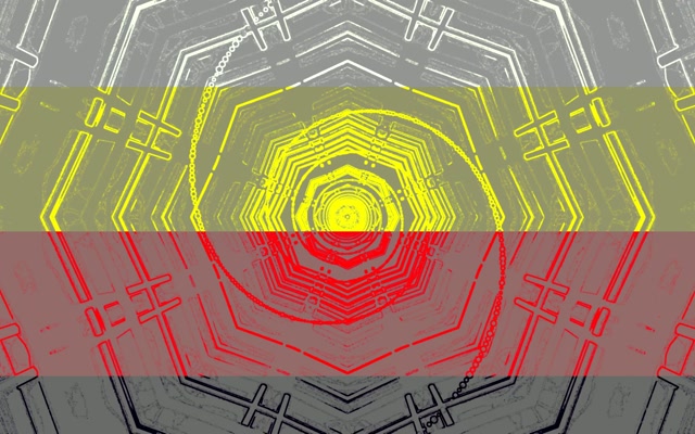 Túnel de Neó Vòrtex Hexàgon Cian Verd VJ Loop 16:10 Macbook 60fps Estalvi de Pantalla