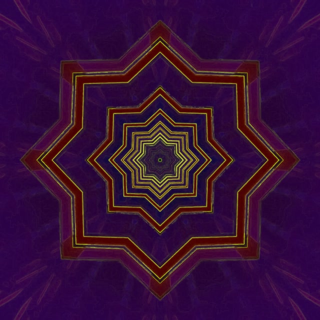 Túnel de Neó Estrella Vòrtex Vermell Blau 1:1 Square 60fps Protector de pantalla VJ Loop