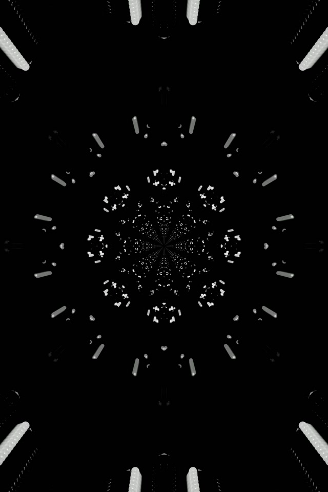 Neon Tunnel Fractal Snowflake VJ Loop 2:3 Photo Portrait 60fps Screensaver