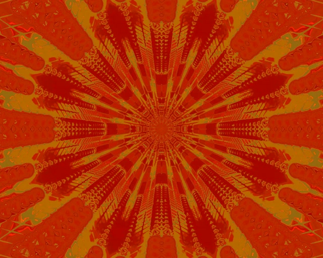 Neon Tunnel Fractal Sunburst VJ Loop 5:4 Industrial 60fps Screensaver