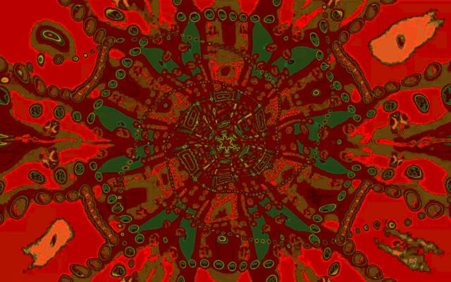 Vj loop Neon Tunnel Red Hexagon Mandala 60fps 16:10 macbook Screensaver