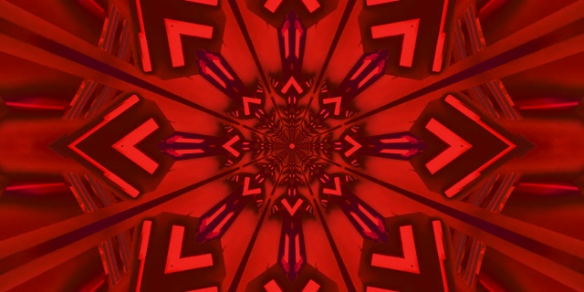 Red Fractal Kaleidoscope Neon Tunnel Vj Loop 2:1 Univisium 60fps Screensaver