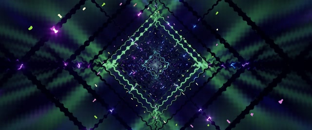 Túnel de Neó Diamant Verd Vòrtex VJ Loop 2.39:1 Cinemascope 60fps Protector de pantalla