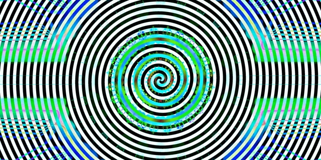 Túnel de Neó Espiral Hipnòtica Blanc i Negre VJ Loop 2:1 Univisium 60fps Protector de Pantalla