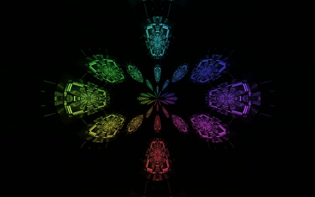 Neon Tunnel Rainbow Cross VJ Loop 60fps 16:10 MacBook Screensaver