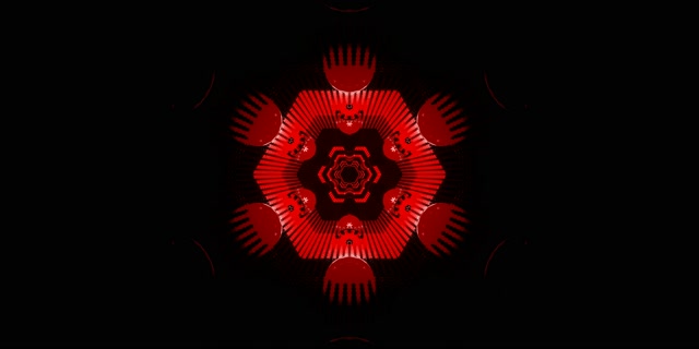 Fractal Hex Kaleidoscope Neon Tunnel Vj Loop 2:1 Univisium 60fps Screensaver