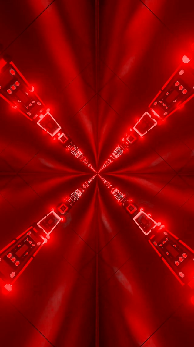 Túnel de Neó Vermell X-Mirall VJLoops 9:16 Reels 60fps Protector de Pantalla