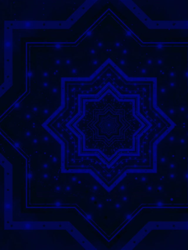 Túnel Neó Vòrtex Estrella Blau VJ Loop 60fps 3:4 iPad Portrait Protector de Pantalla