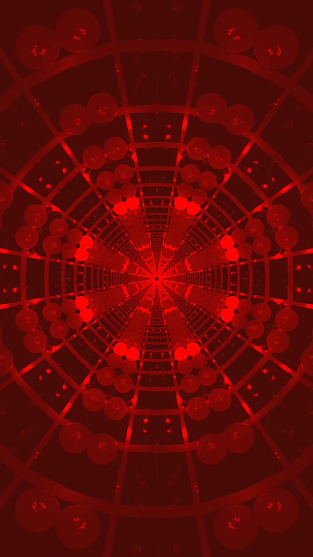 Túnel de Neó Vermell Graella Radial VjLoops 9:16 Reels 60fps Estalvi de Pantalla