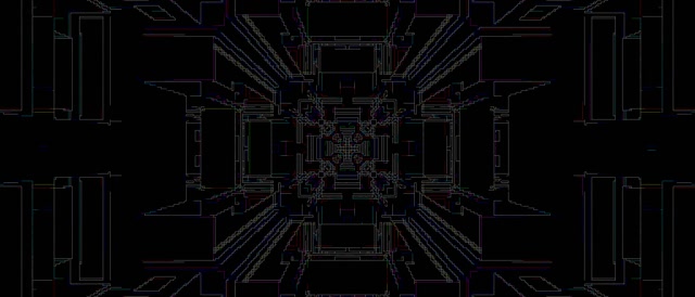 Túnel de Neó Xarxa Fractal Vòrtex VJ Loop 21:9 Ultrawide 60fps Protector de Pantalla