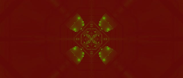 Túnel de Neó Vòrtex Octògon Verd Vj Loop 21:9 Ultrawide 60fps Estalviapantalles