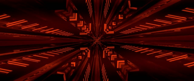 Túnel de Neó Vermell VJ Loop Fletxa Geomètrica 2.39:1 Cinemascope 60fps Estalviapantalles