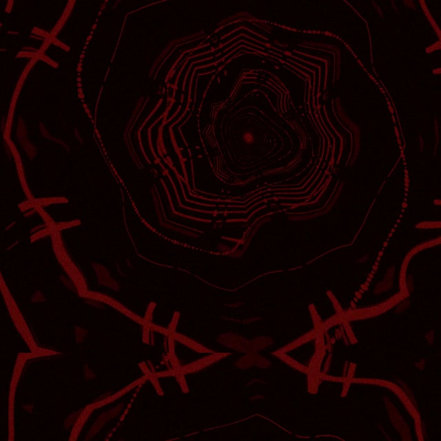 Túnel de Neó Vermell Filferro d'Espines Vòrtex VJ Loop 1:1 Quadrat 60fps Estalviapantalles
