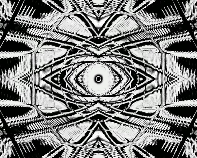 Túnel Neó Blanc i Negre Ull 5:4 Industrial 60fps Protector de Pantalla VJ Loop