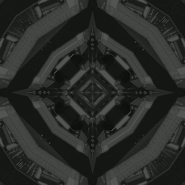 Túnel de Neó Diamant Fosc Caleidoscopi VJ Loop 1:1 Quadrat 60fps Protector de Pantalla