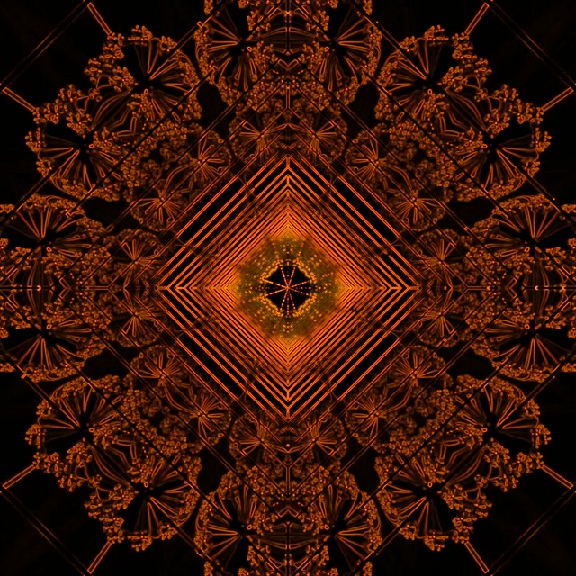 Túnel de Neó Caleidoscopi Fractal VJ Loop 1:1 Square 60fps Estalvi de pantalla