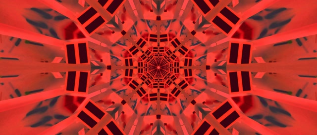 Túnel de Neó Calidoscopi Vermell Explosió VJLoops 21:9 Ultraample 60fps Protector de Pantalla