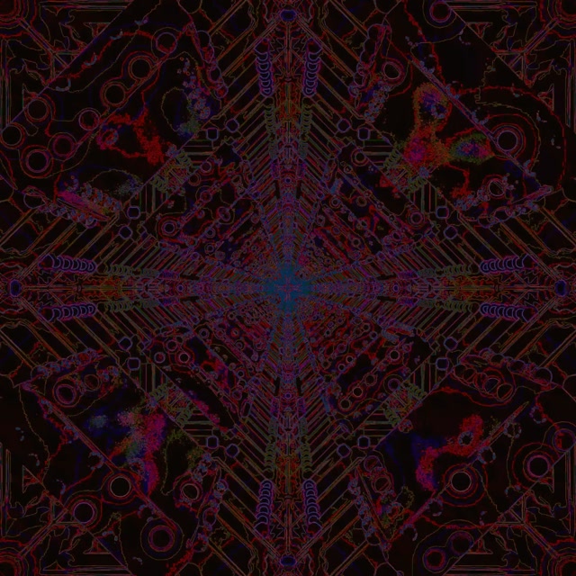 Túnel de Neó Graella Cibernètica Calidoscopi VJ Loop 1:1 Quadrat 60fps Protector de Pantalla